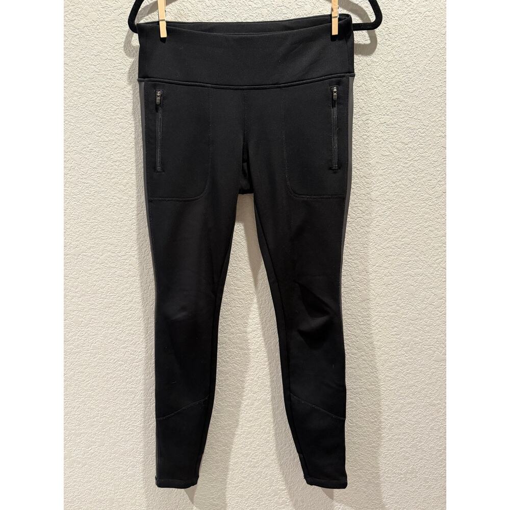 Athleta Rainier High Rise Legging with Stripe in Black S